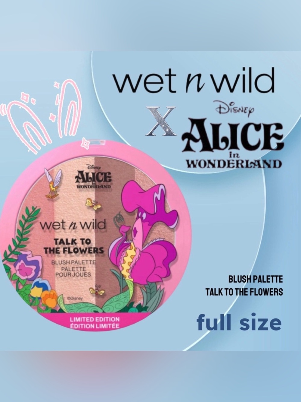 🆕📦*BNIB* WET N WILD x Alice | Natural Blush palette Talk to the flowers